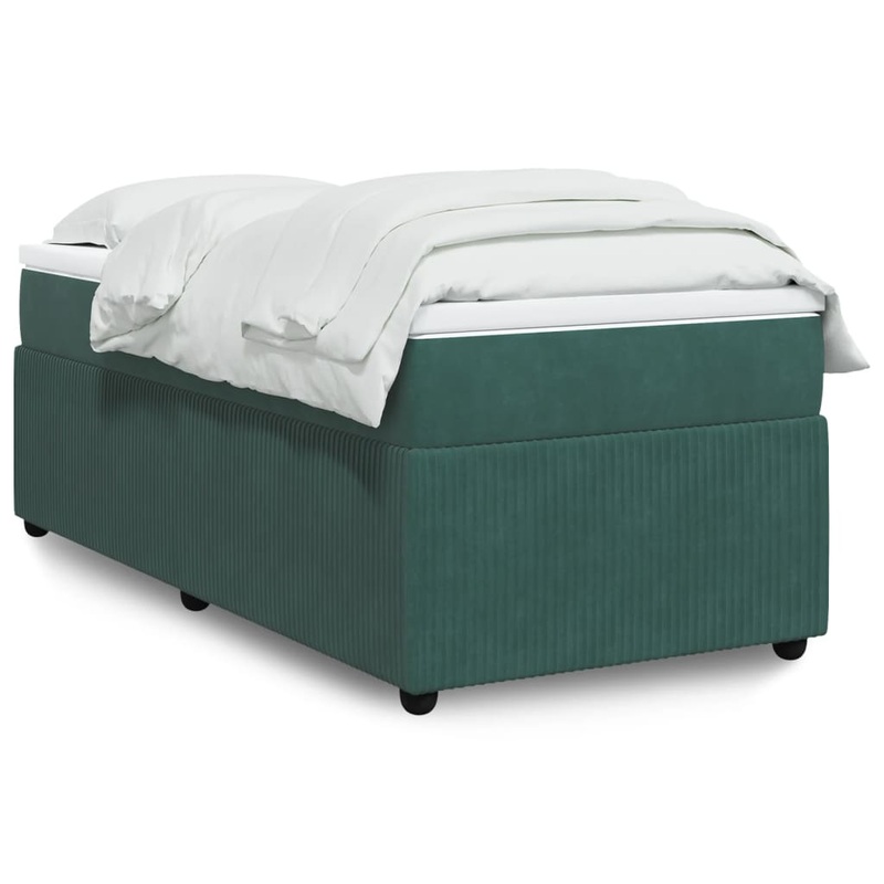 Sommier  lattes de lit et matelas Vert fonc 80x200 cm Velours