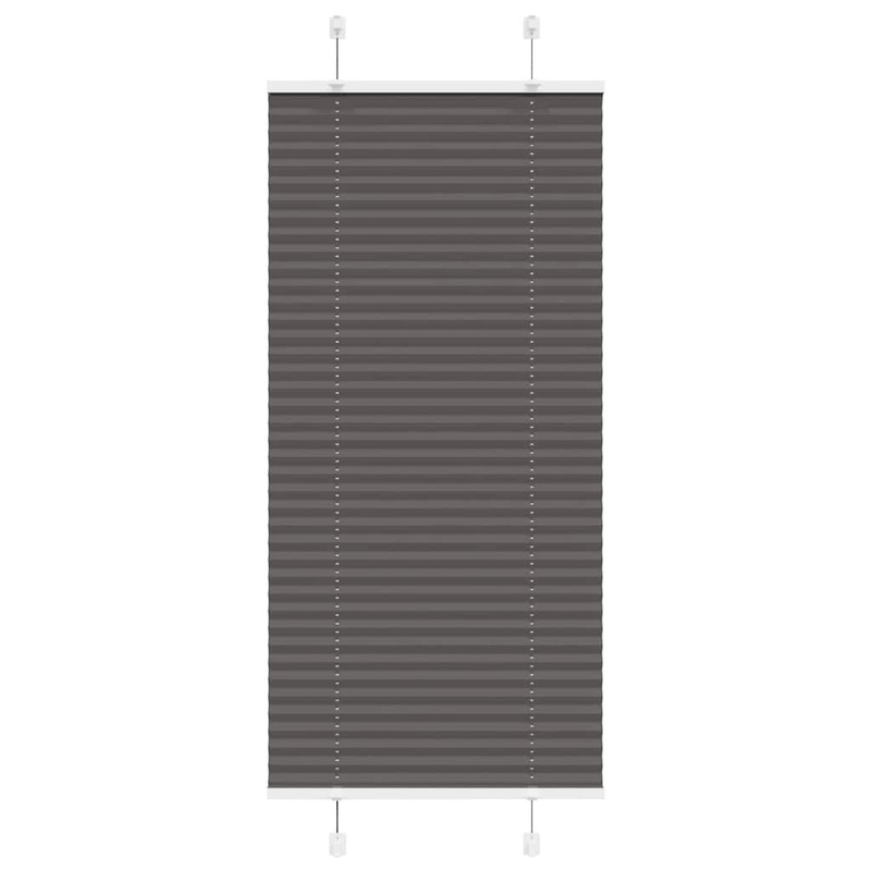 Store pliss noir 55x150 cm largeur du tissu 54,4 cm polyester