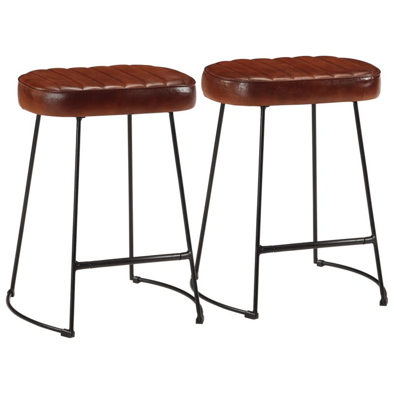 Tabourets de bar lot de 2 marron fonc 40x29,5x53 cm